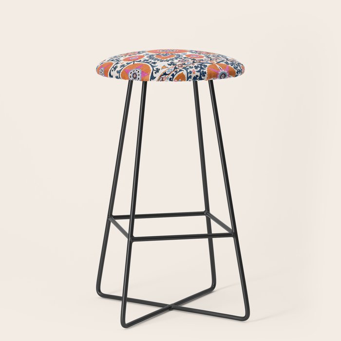 Shakhrisyabz  Suzani  Antique Uzbekistan Print Stool Gallery Image 1