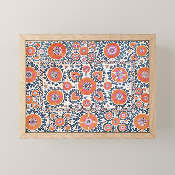 Shakhrisyabz  Suzani  Antique Uzbekistan Print Mini Art Print Gallery Image 1