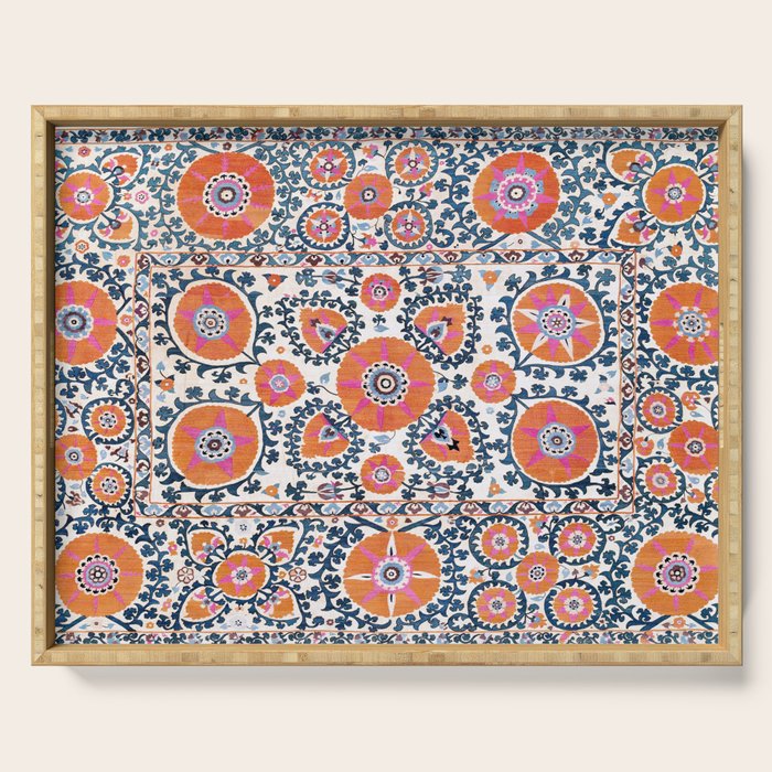 Shakhrisyabz  Suzani  Antique Uzbekistan Print Serving Tray Gallery Image 1