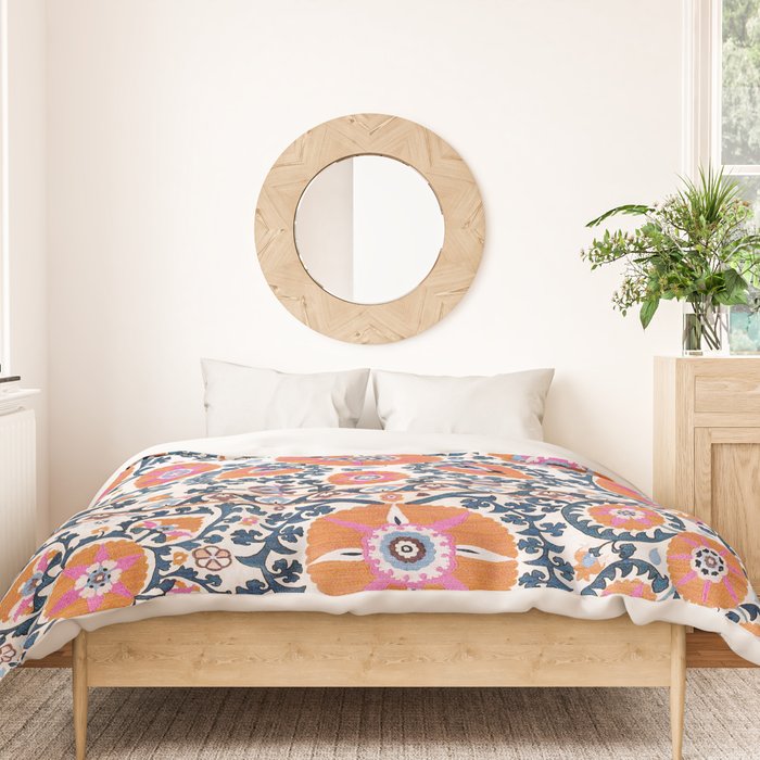 Shakhrisyabz  Suzani  Antique Uzbekistan Print Duvet Cover Gallery Image 3