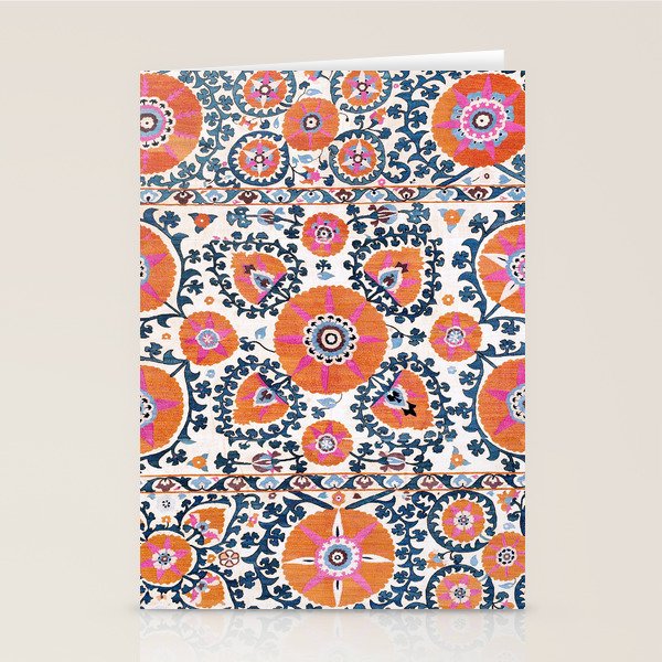 Shakhrisyabz  Suzani  Antique Uzbekistan Print Stationery Card Gallery Image 2