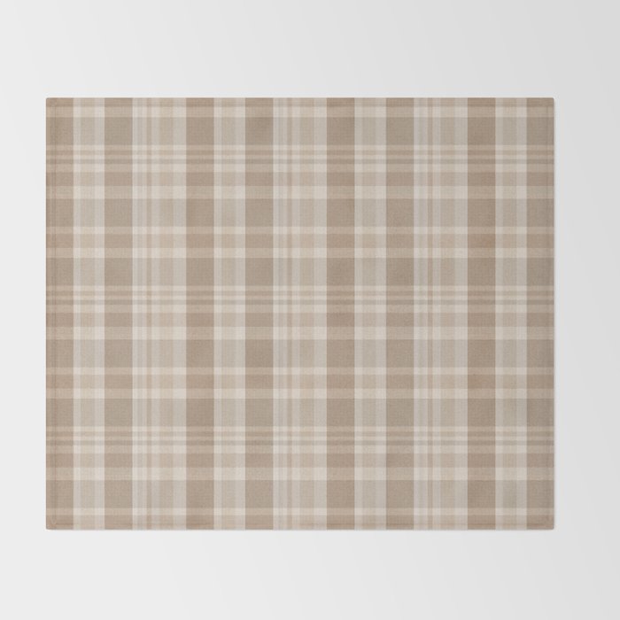 Plaid Prints, Brown and Beige Throw Blanket Gallery Image 2