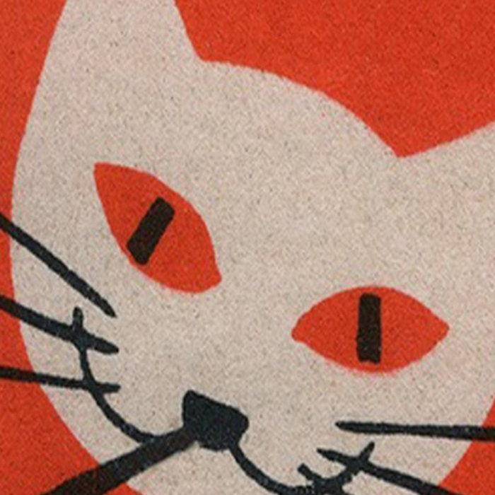 Retro White Cat Smoking a Pipe Coffee Mug Gallery Image 2