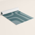Palm Springs Midcentury Modern Abstract Pattern in Steel Blue Yoga Mat Gallery Image 2
