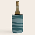 Palm Springs Midcentury Modern Abstract Pattern in Steel Blue Wine Chiller Gallery Image 2