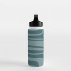 Palm Springs Midcentury Modern Abstract Pattern in Steel Blue Water Bottle Gallery Image 3