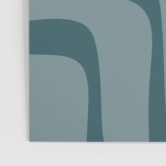 Palm Springs Midcentury Modern Abstract Pattern in Steel Blue Poster Gallery Image 3