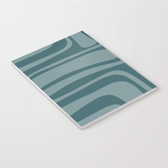 Palm Springs Midcentury Modern Abstract Pattern in Steel Blue Notebook Gallery Image 3