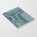 Palm Springs Midcentury Modern Abstract Pattern in Steel Blue Notebook Gallery Image 2
