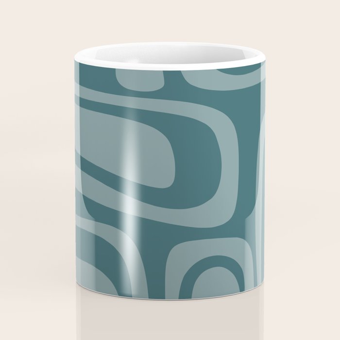 Palm Springs Midcentury Modern Abstract Pattern in Steel Blue Coffee Mug Gallery Image 4