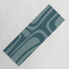 Palm Springs Midcentury Modern Abstract Pattern in Steel Blue Yoga Mat Gallery Image 1