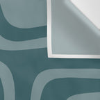Palm Springs Midcentury Modern Abstract Pattern in Steel Blue Wall Tapestry Gallery Image 3