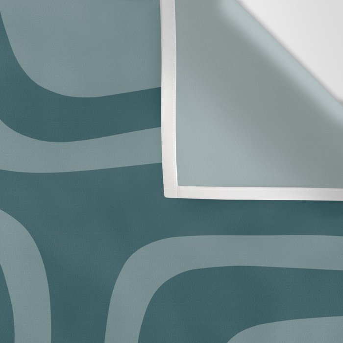 Palm Springs Midcentury Modern Abstract Pattern in Steel Blue Wall Tapestry Gallery Image 3