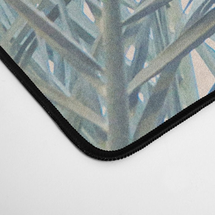Tropical Palms on Blush Pink, Boho Nature Photography Desk Mat Gallery Image 4
