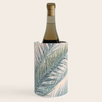 Tropical Palms on Blush Pink, Boho Nature Photography Wine Chiller Gallery Image 2