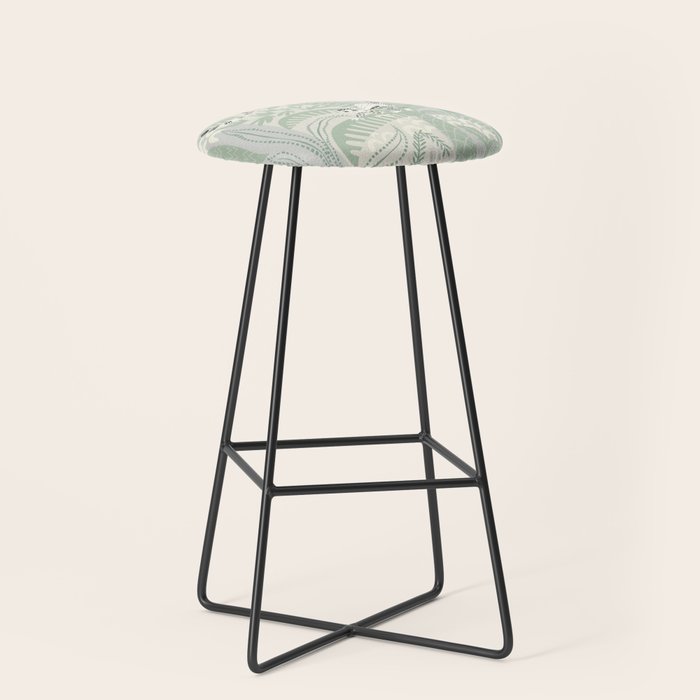 Jungle adventure soft sage green Stool Gallery Image 1