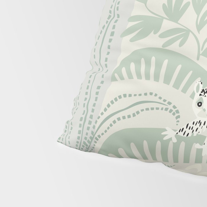 Jungle adventure soft sage green Pillow Sham Gallery Image 4