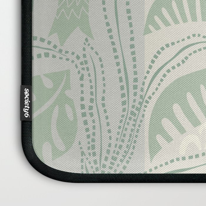 Jungle adventure soft sage green Laptop Sleeve Gallery Image 3