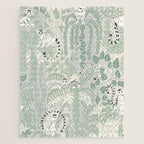 Jungle adventure soft sage green Jigsaw Puzzle Gallery Image 1