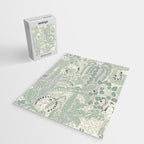 Jungle adventure soft sage green Jigsaw Puzzle Gallery Image 2