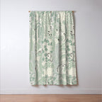 Jungle adventure soft sage green Window Curtain Gallery Image 3