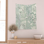 Jungle adventure soft sage green Wall Tapestry Gallery Image 2
