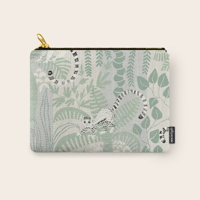 Jungle adventure soft sage green Carry All Pouch Gallery Image 1