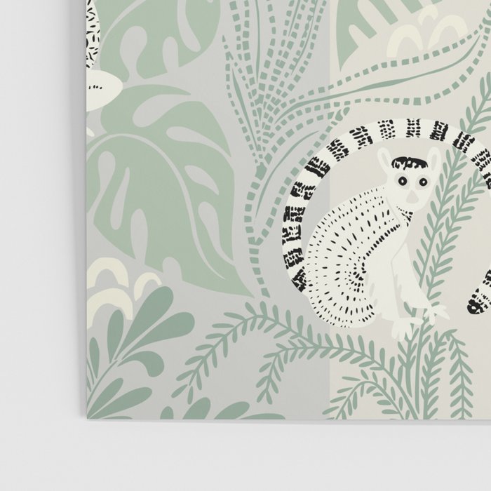 Jungle adventure soft sage green Poster Gallery Image 3