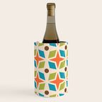 Mid Century Modern Abstract Star Dot Pattern 441 Orange Brown Turquoise Chartreuse Wine Chiller Gallery Image 3