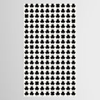 Clovers I Black and White Botanical Pattern Tablecloth Gallery Image 2