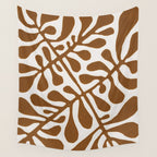 Linocut Plant #2 Wall Tapestry Gallery Image 4