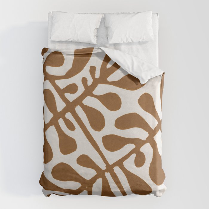 Linocut Plant #2 Duvet Cover Gallery Image 1