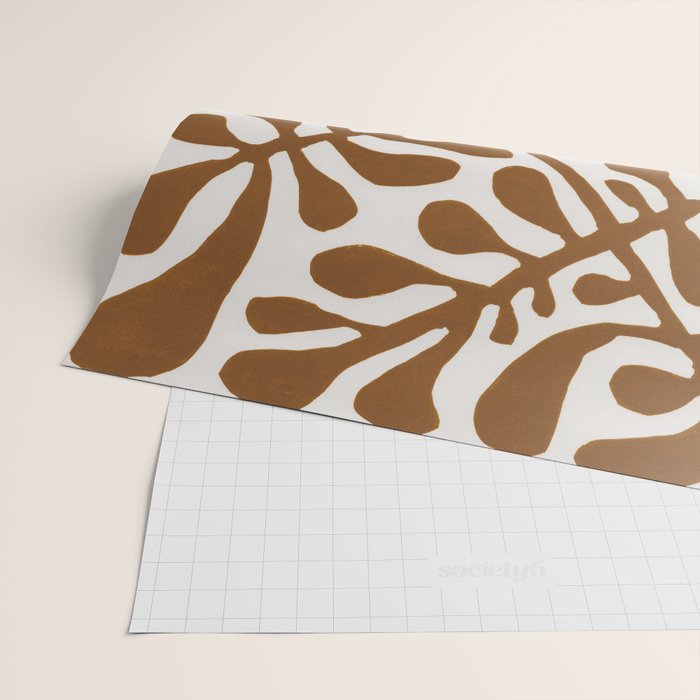 Linocut Plant #2 Wrapping Paper Gallery Image 2