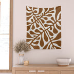Linocut Plant #2 Wall Tapestry Gallery Image 2