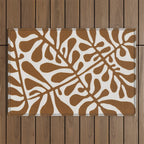 Linocut Plant #2 Outdoor Rug Gallery Image 1