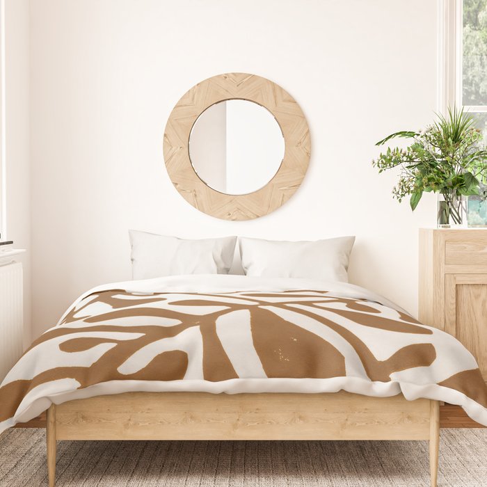 Linocut Plant #2 Duvet Cover Gallery Image 3