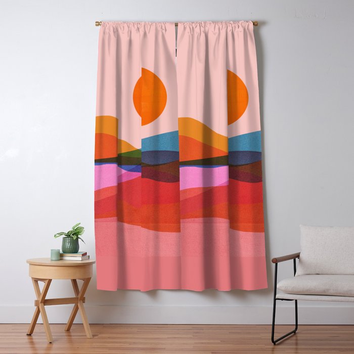 Abstraction_OCEAN_Beach_Minimalism_001 Window Curtain Gallery Image 5