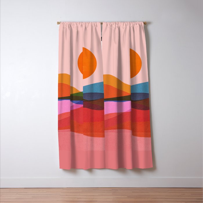 Abstraction_OCEAN_Beach_Minimalism_001 Window Curtain Gallery Image 3