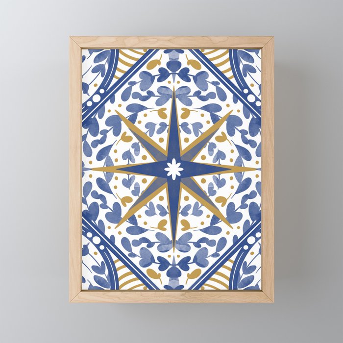 Intricate nature circular tiles B24 Mini Art Print Gallery Image 1