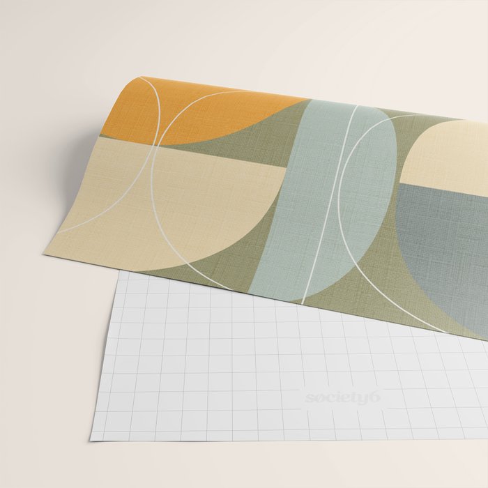 mid century geometric winter 4 Wrapping Paper Gallery Image 2