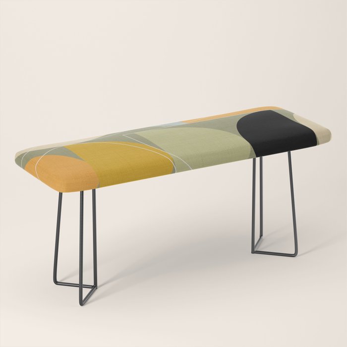mid century geometric winter 4 Bench Gallery Image 1