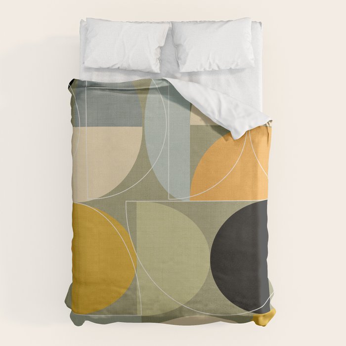 mid century geometric winter 4 Duvet Cover Gallery Image 6