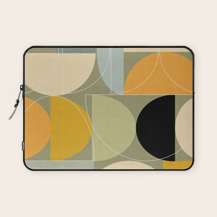 mid century geometric winter 4 Laptop Sleeve Gallery Image 1