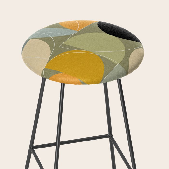 mid century geometric winter 4 Stool Gallery Image 2