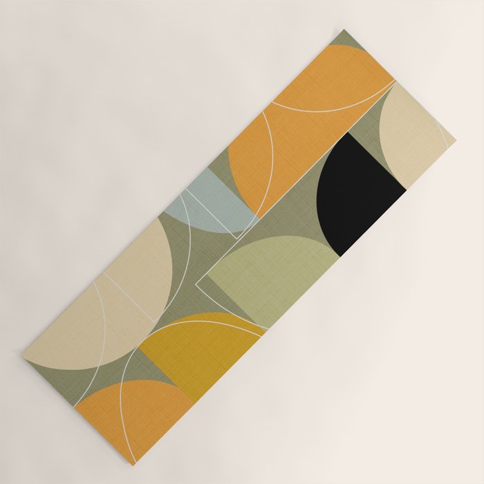 mid century geometric winter 4 Yoga Mat Gallery Image 1