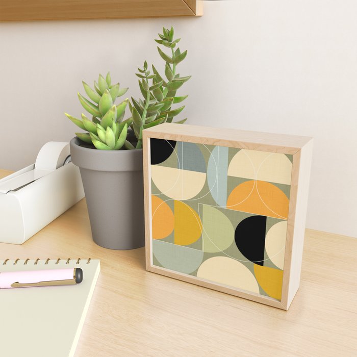 mid century geometric winter 4 Mini Art Print Gallery Image 2