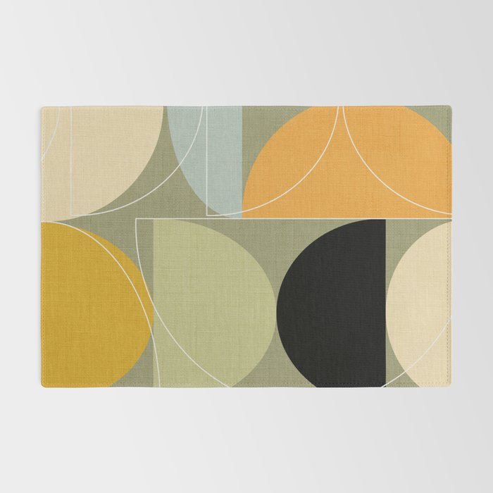 mid century geometric winter 4 Rug Gallery Image 2