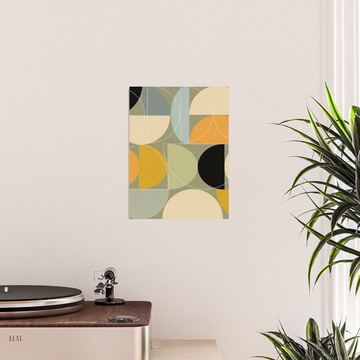 mid century geometric winter 4 Poster Gallery Image 2