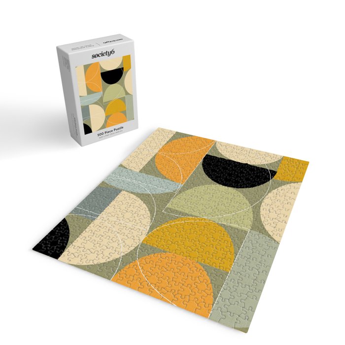 mid century geometric winter 4 Jigsaw Puzzle Gallery Image 2
