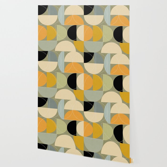 mid century geometric winter 4 Wallpaper Gallery Image 2